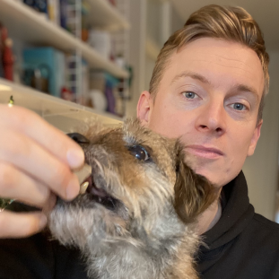 David with Dog
