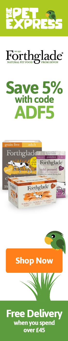 Get 5% off your next order of Forthglade dog food from The Pet Express!