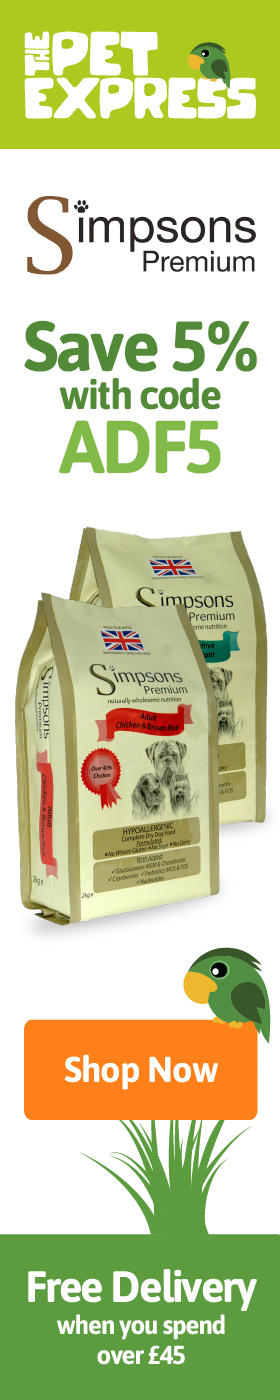 Get 5% off your next order of Simpsons dog food from The Pet Express!