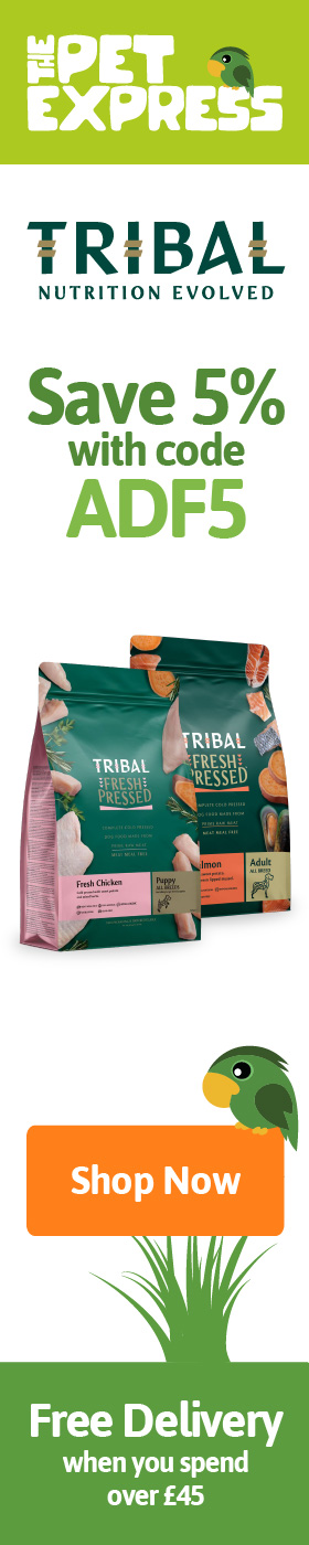Get 5% off your next order of Tribal dog food from The Pet Express!